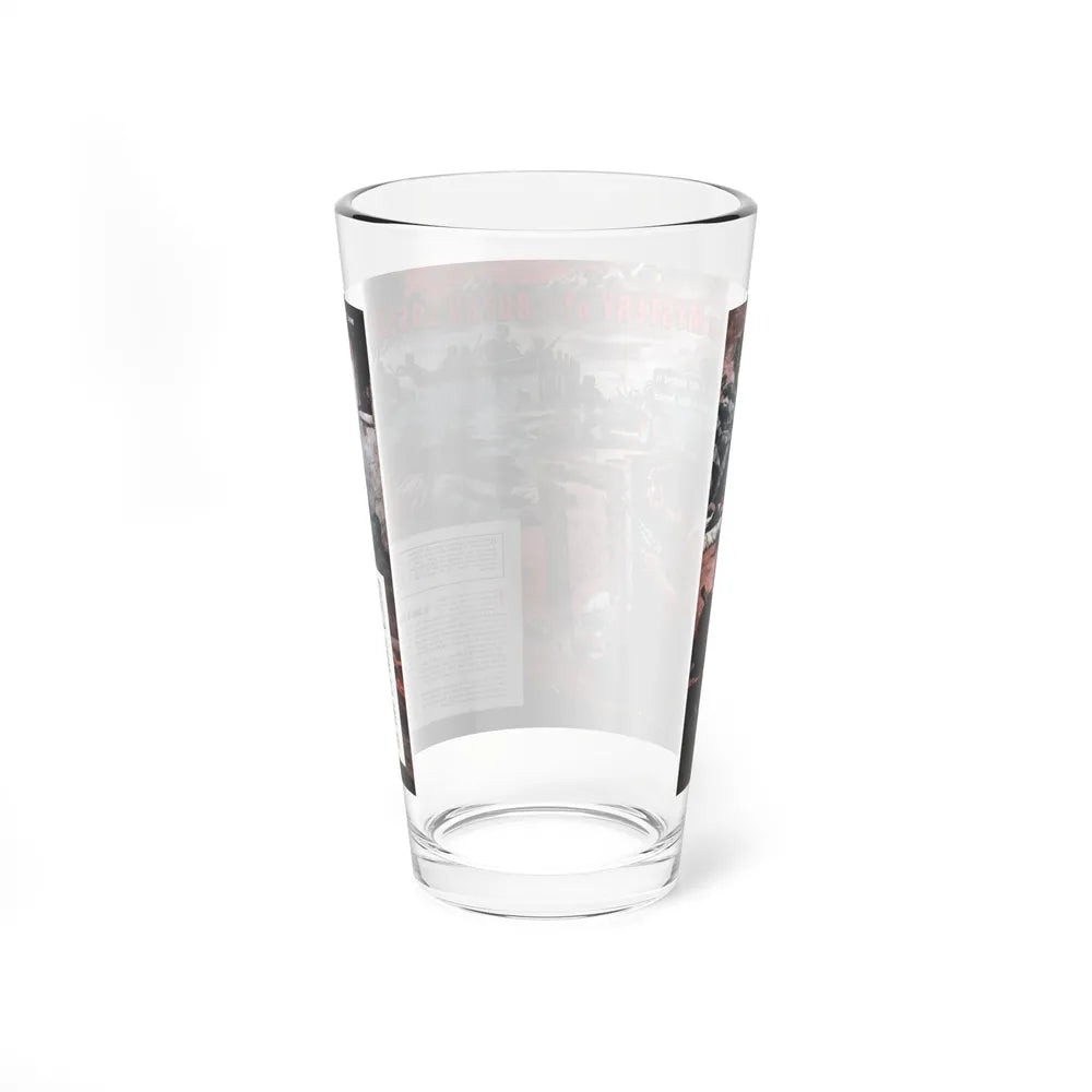 Solved - The Mystery of Butch Cassidy's End, Cavalier, June 1954 (Magazine Illustration) Pint Glass 16oz - Go Mug Yourself