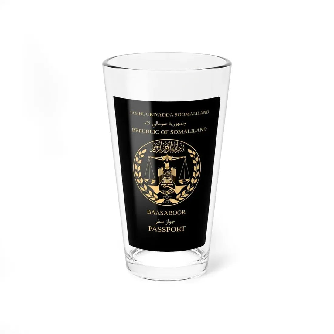 Somaliland Passport (Non Biometric) - Pint Glass 16oz 16oz - Go Mug Yourself