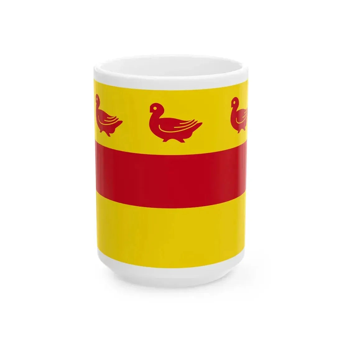 Sombreffe vlag (Belgium) White Coffee Mug 15oz - Go Mug Yourself