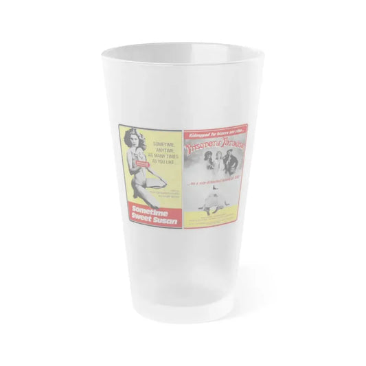 SOMETIME SWEET SUSAN + PRISONER OF PARADISE 1975 Movie Poster - Frosted Pint Glass 16oz 16oz Frosted - Go Mug Yourself