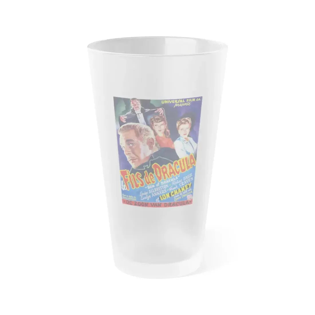 SON OF DRACULA (BELGIAN) 1943 Movie Poster - Frosted Pint Glass 16oz 16oz Frosted - Go Mug Yourself