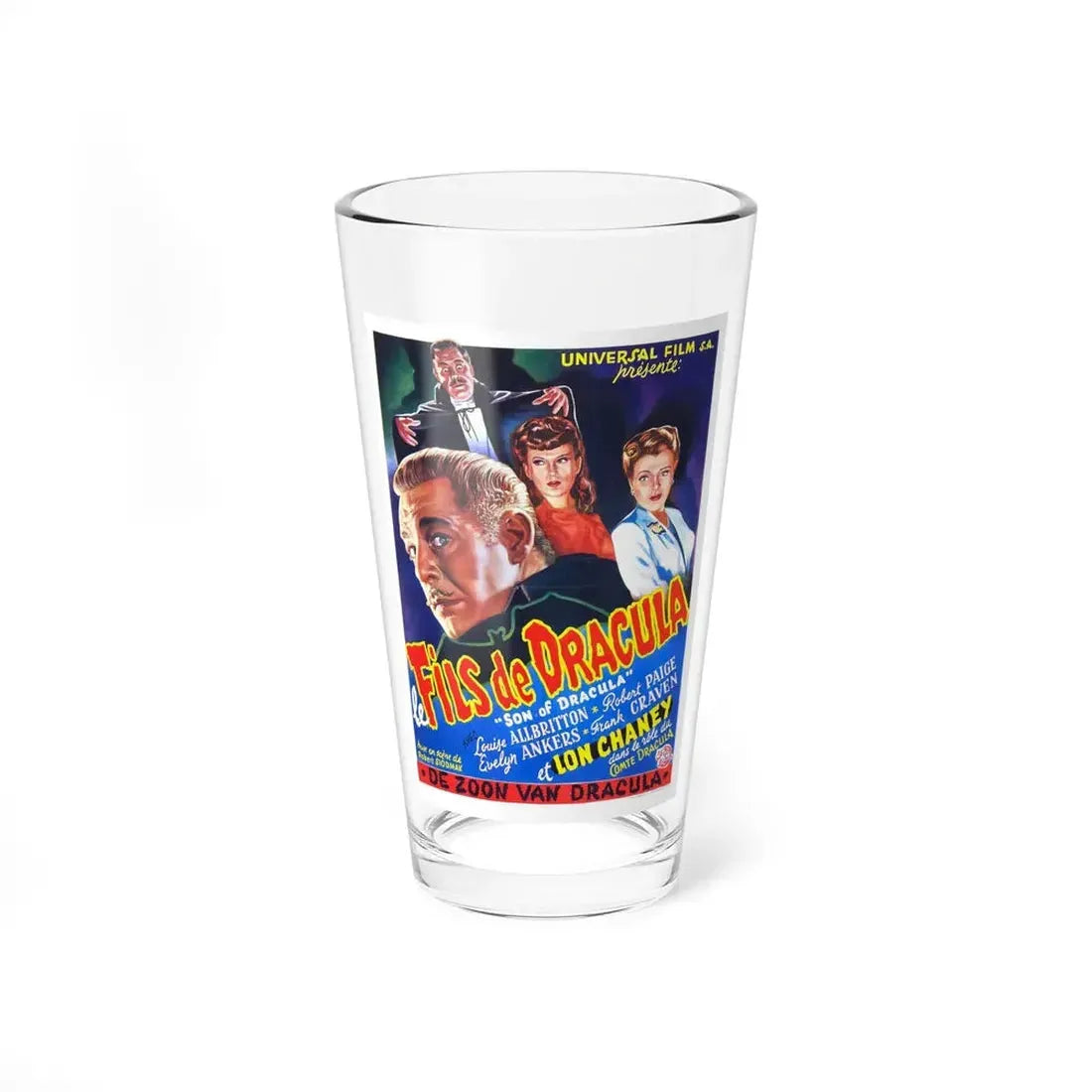 SON OF DRACULA (BELGIAN) 1943 Movie Poster - Pint Glass 16oz 16oz - Go Mug Yourself