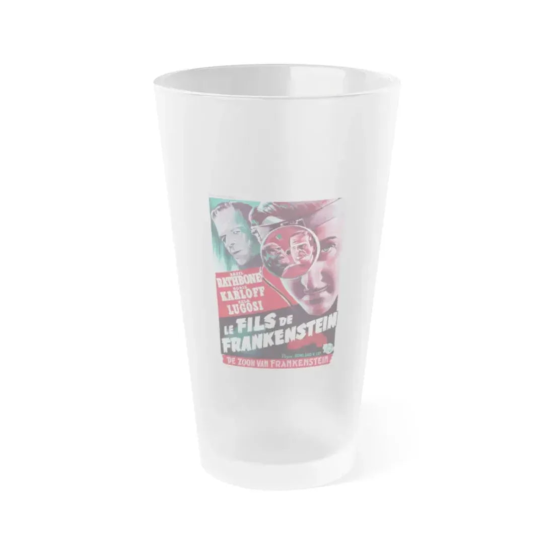 SON OF FRANKENSTEIN (BELGIAN) 1939 Movie Poster - Frosted Pint Glass 16oz 16oz Frosted - Go Mug Yourself