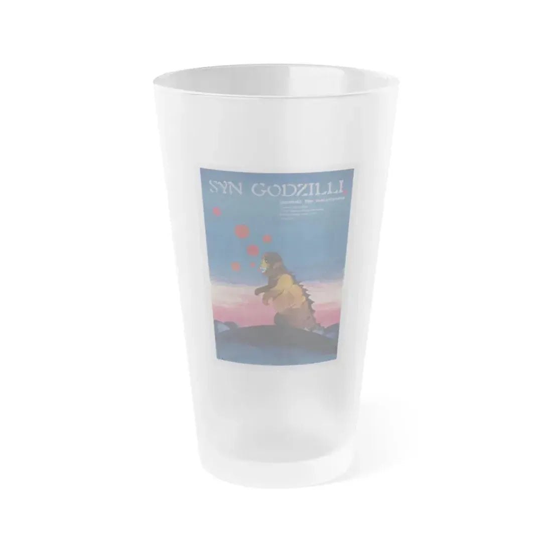 SON OF GODZILLA (POLISH) 1967 Movie Poster - Frosted Pint Glass 16oz 16oz Frosted - Go Mug Yourself