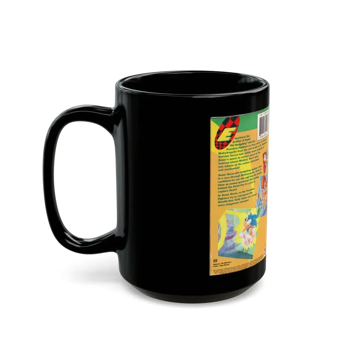 SONIC THE HEDGEHOG SONIC RACER (VHS COVER) - Black Coffee Mug - Go Mug Yourself