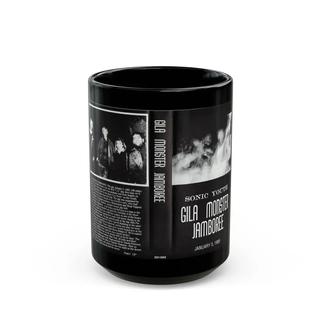 SONIC YOUTH GILA MONSTER JAMBOREE (VHS COVER) - Black Coffee Mug 15oz - Go Mug Yourself