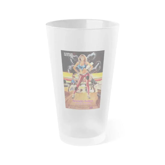 SORORITY BABES IN THE SLIMEBALL BOWL-O-RAMA 1988 Movie Poster - Frosted Pint Glass 16oz 16oz Frosted - Go Mug Yourself