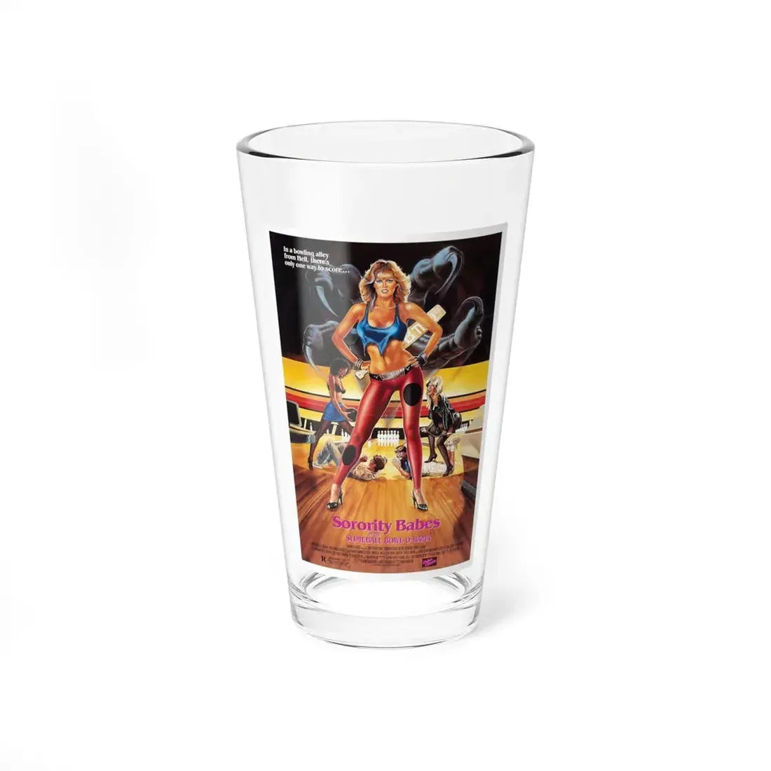 SORORITY BABES IN THE SLIMEBALL BOWL-O-RAMA 1988 Movie Poster - Pint Glass 16oz 16oz - Go Mug Yourself
