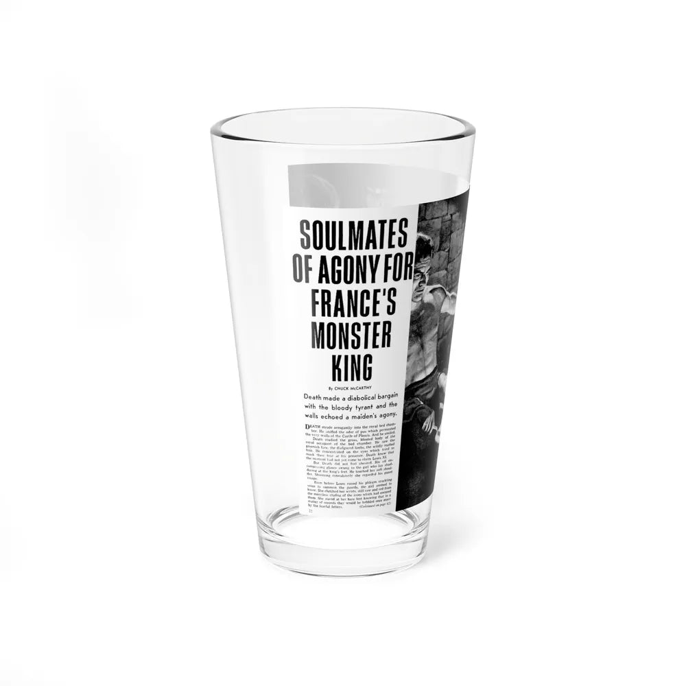 Soulmaters Of Agony For France's Monster King, New Man, June 1970 (Magazine Illustration) Pint Glass 16oz - Go Mug Yourself