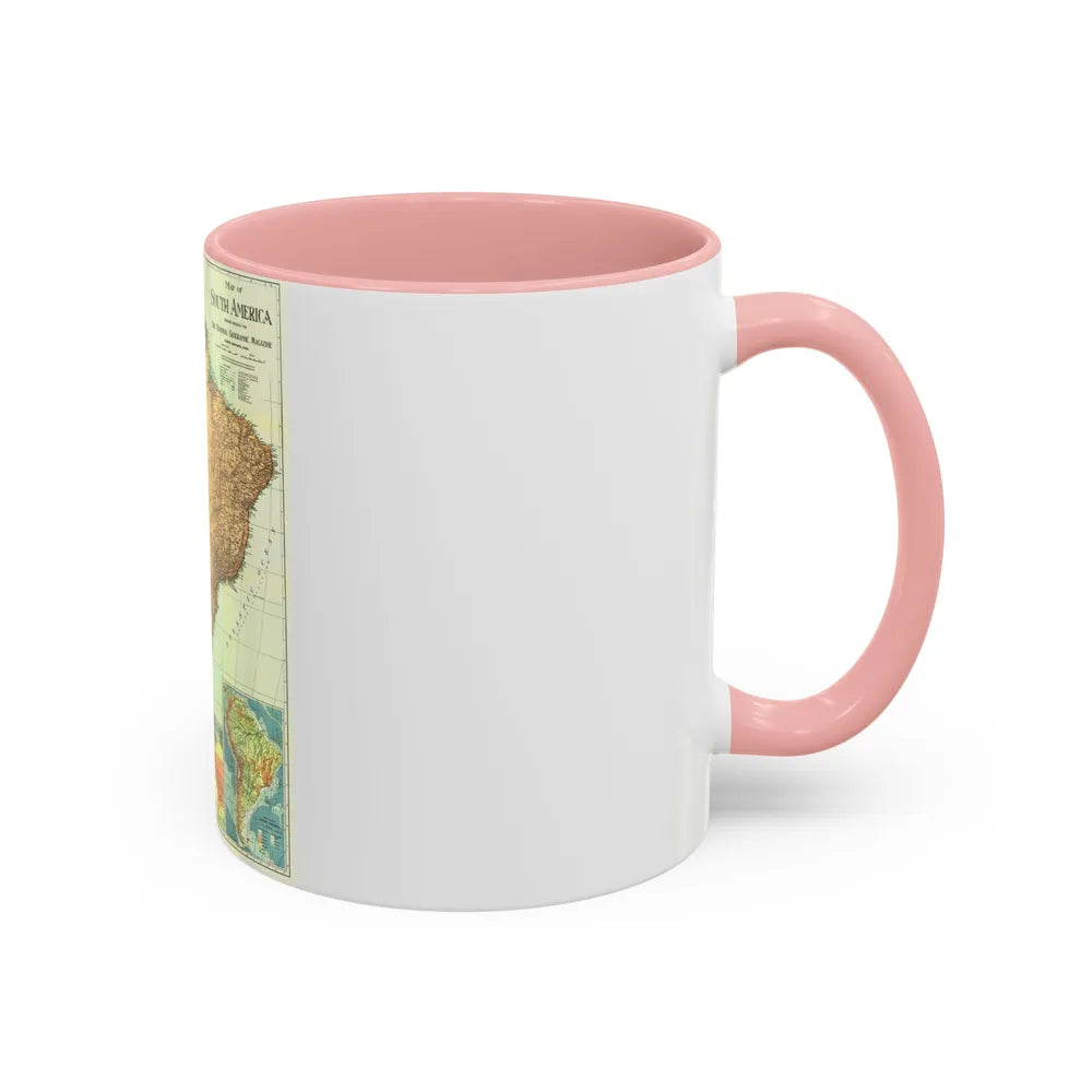 South America (1921) (Map) Accent Coffee Mug-Go Mug Yourself