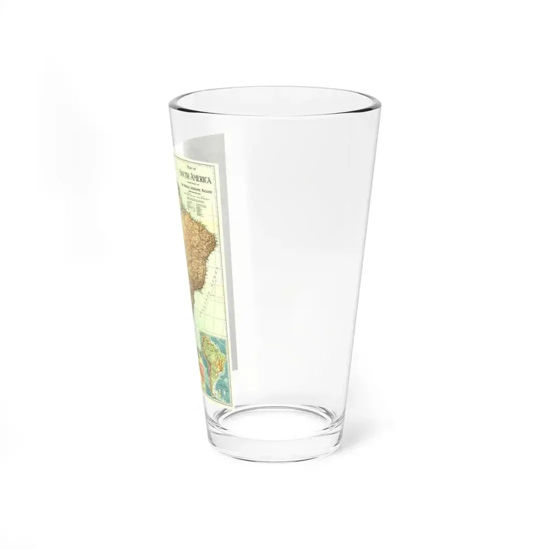 South America (1921) (Map) Pint Glass 16oz - Go Mug Yourself
