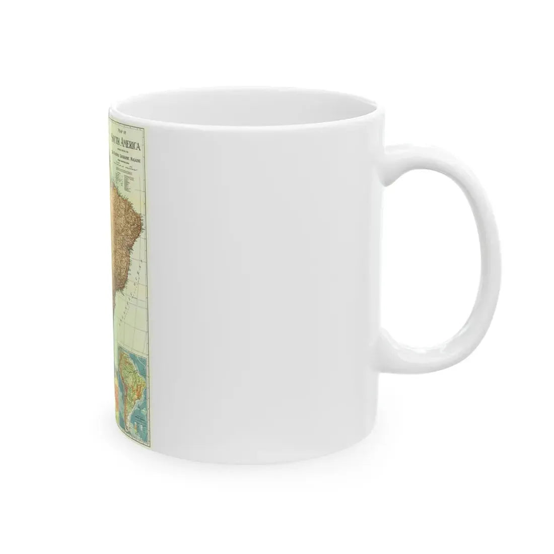 South America (1921) (Map) White Coffee Mug - Go Mug Yourself