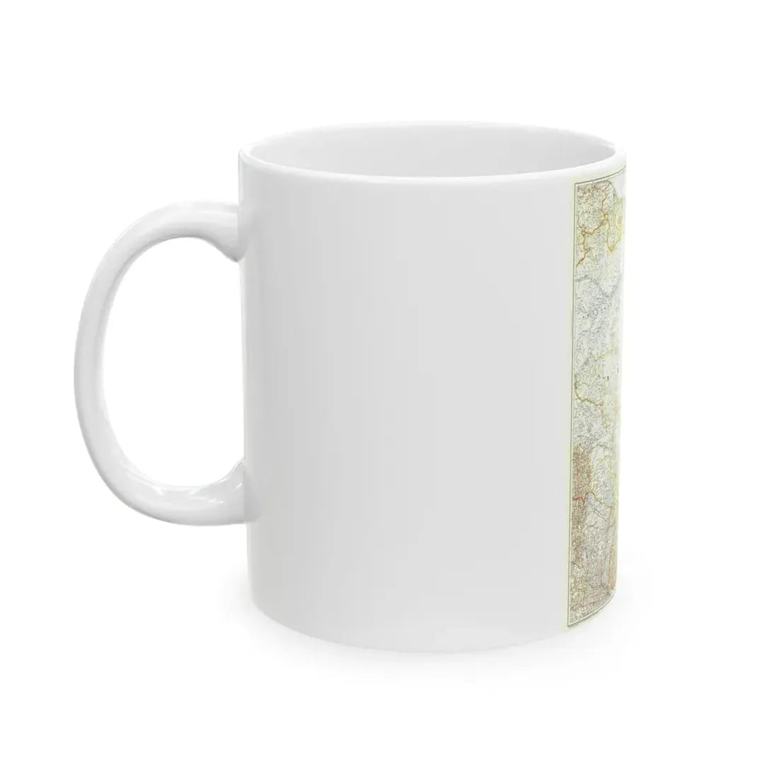 South America - Eastern (1955) (Map) White Coffee Mug - Go Mug Yourself