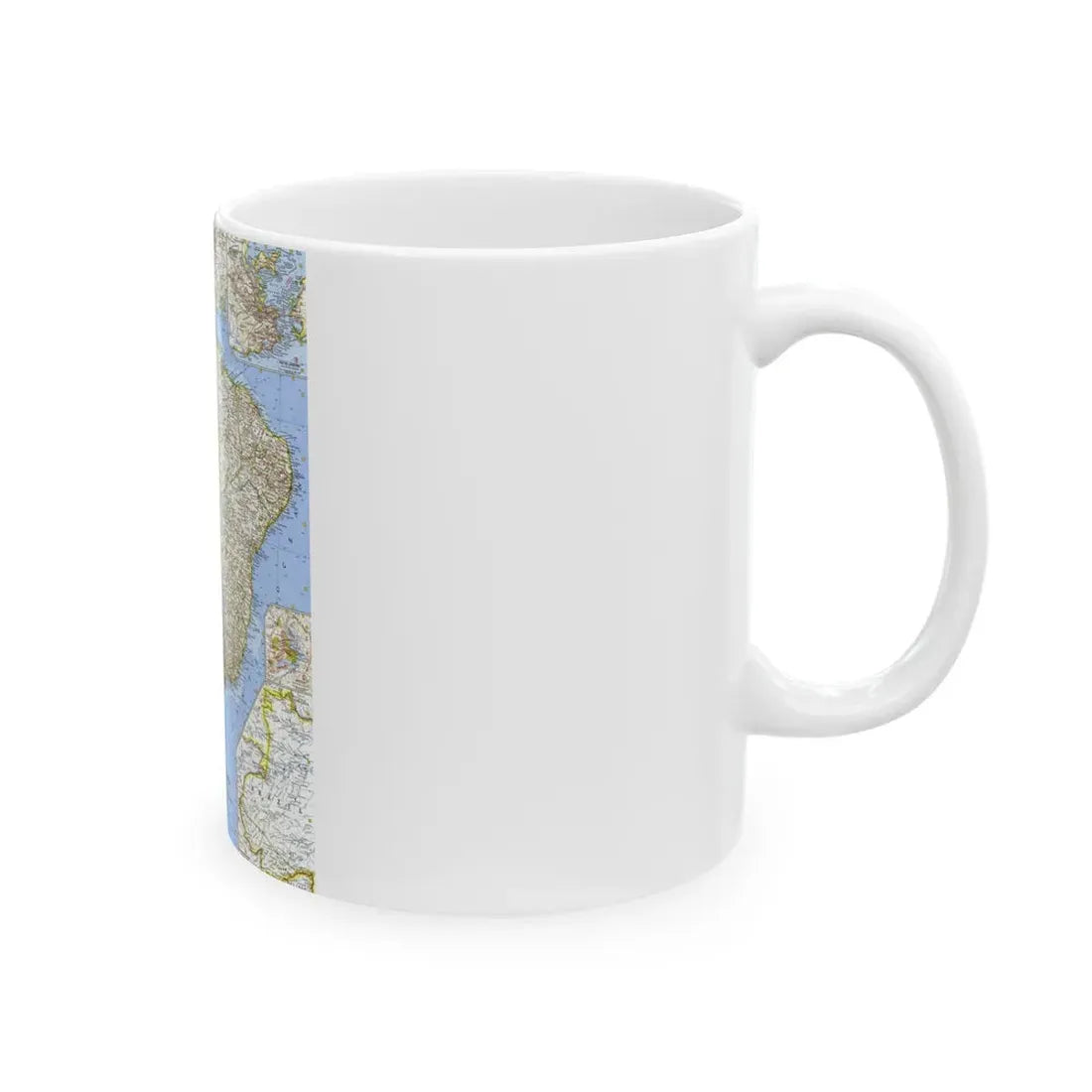 South America - Eastern (1962) (Map) White Coffee Mug - Go Mug Yourself