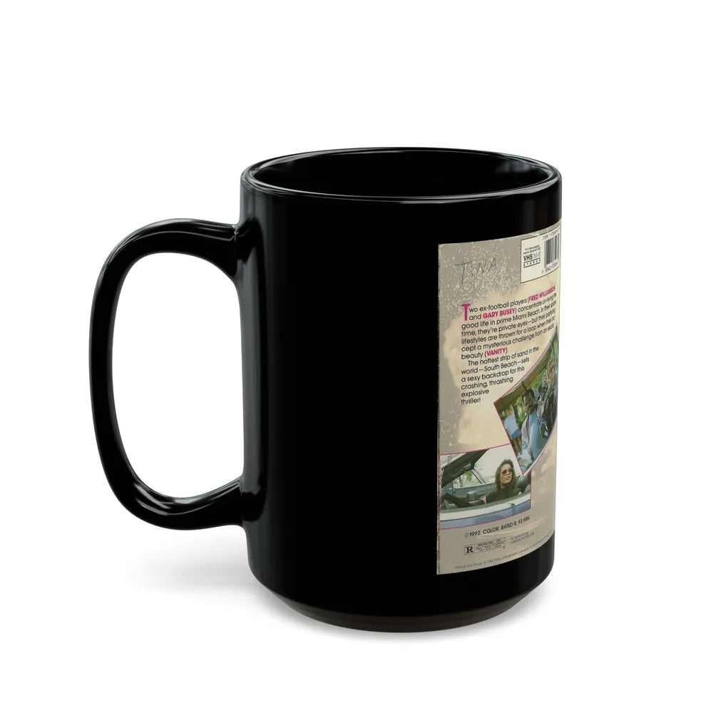 SOUTH BEACH (VHS COVER) - Black Coffee Mug-Go Mug Yourself