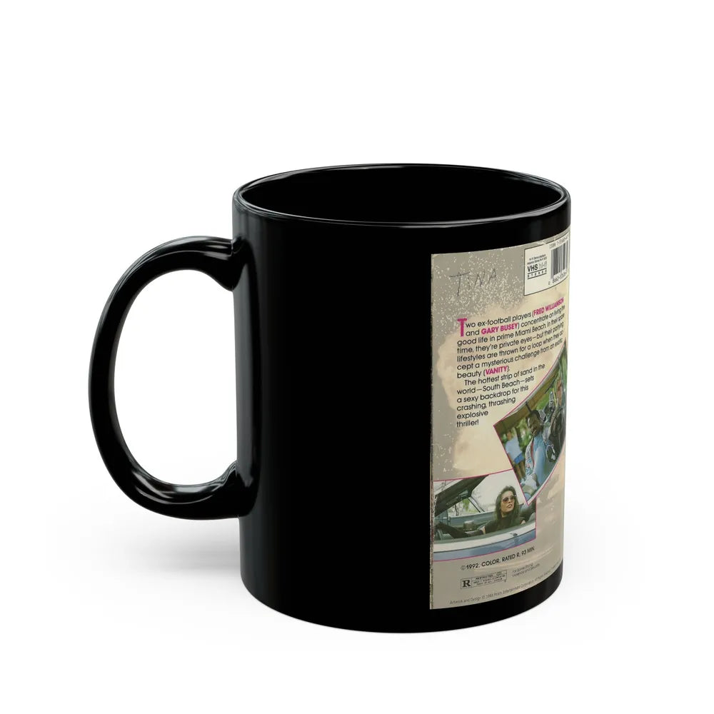 SOUTH BEACH (VHS COVER) - Black Coffee Mug-Go Mug Yourself