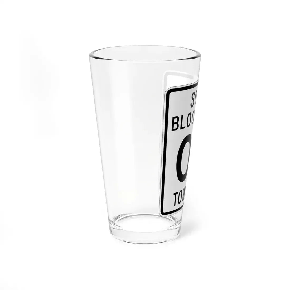 South Bloomfield Township Morrow County Ohio tall route shield template (Ohio) (Road Sign) Pint Glss 16oz - Go Mug Yourself