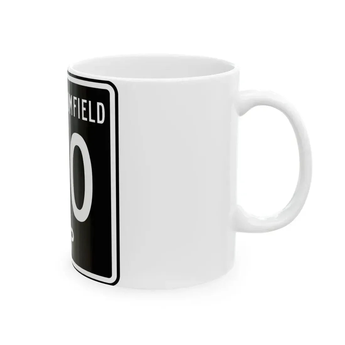 South Bloomfield Township Route 190 Morrow County Ohio (Ohio) (Road Sign) White Coffee Mug - Go Mug Yourself