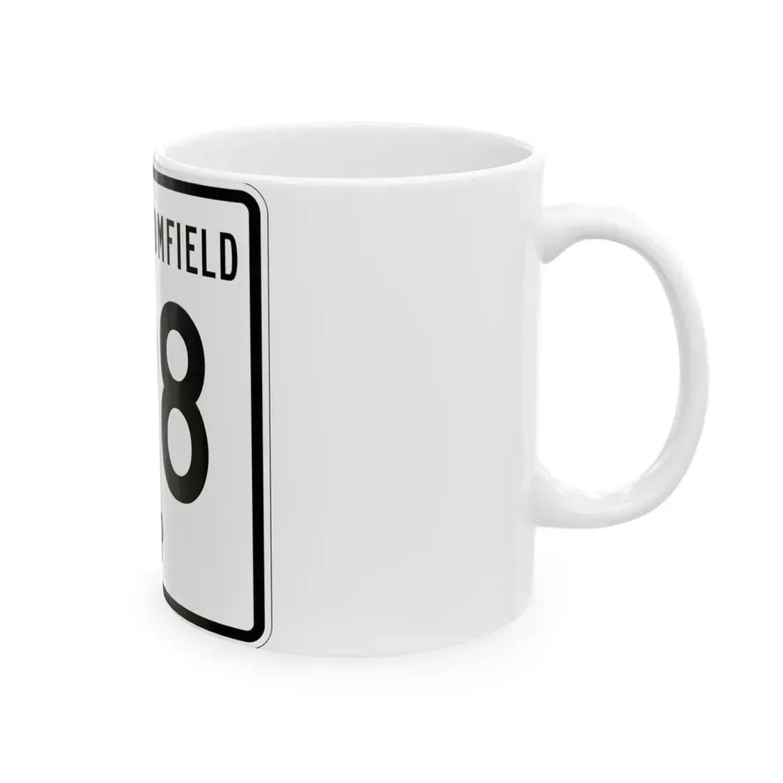 South Bloomfield Township Route 198 Morrow County Ohio (Ohio) (Road Sign) White Coffee Mug - Go Mug Yourself
