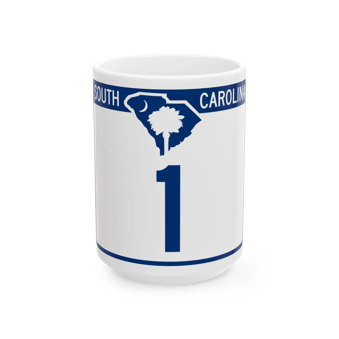 South Carolina 1 (South Carolina) (Road Sign) White Coffee Mug 15oz - Go Mug Yourself