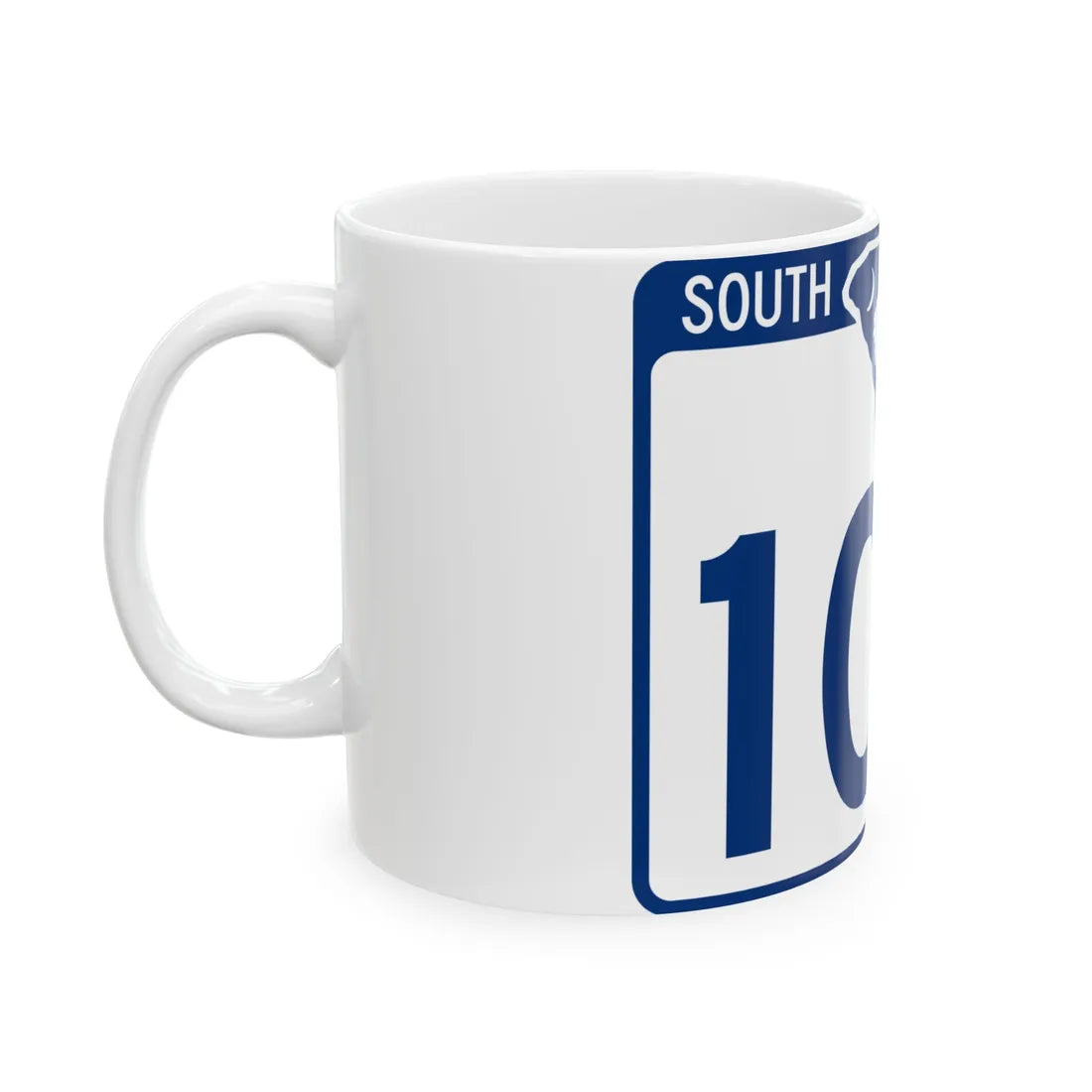 South Carolina 100 (South Carolina) (Road Sign) White Coffee Mug - Go Mug Yourself