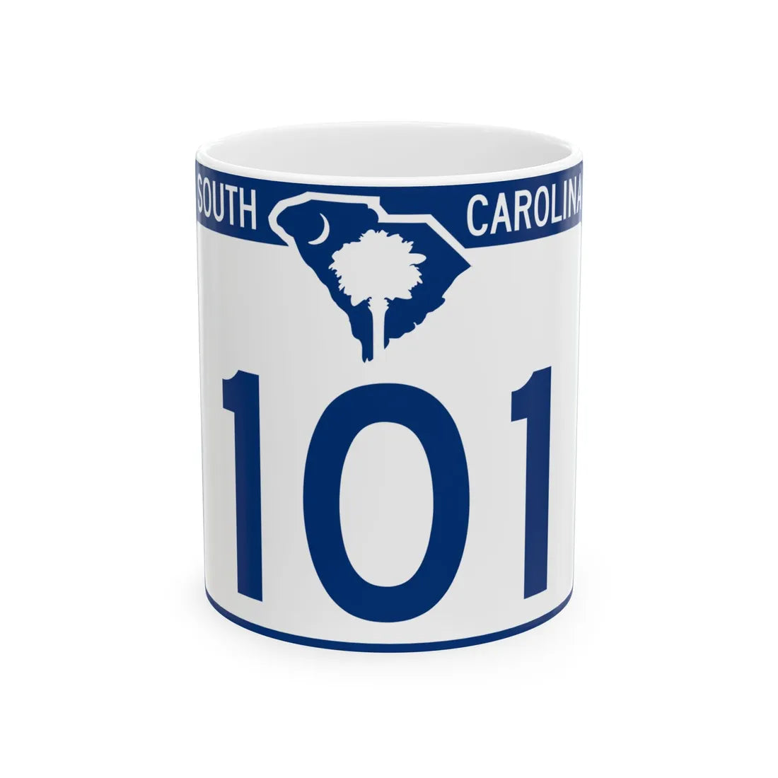 South Carolina 101 (South Carolina) (Road Sign) White Coffee Mug 11oz - Go Mug Yourself