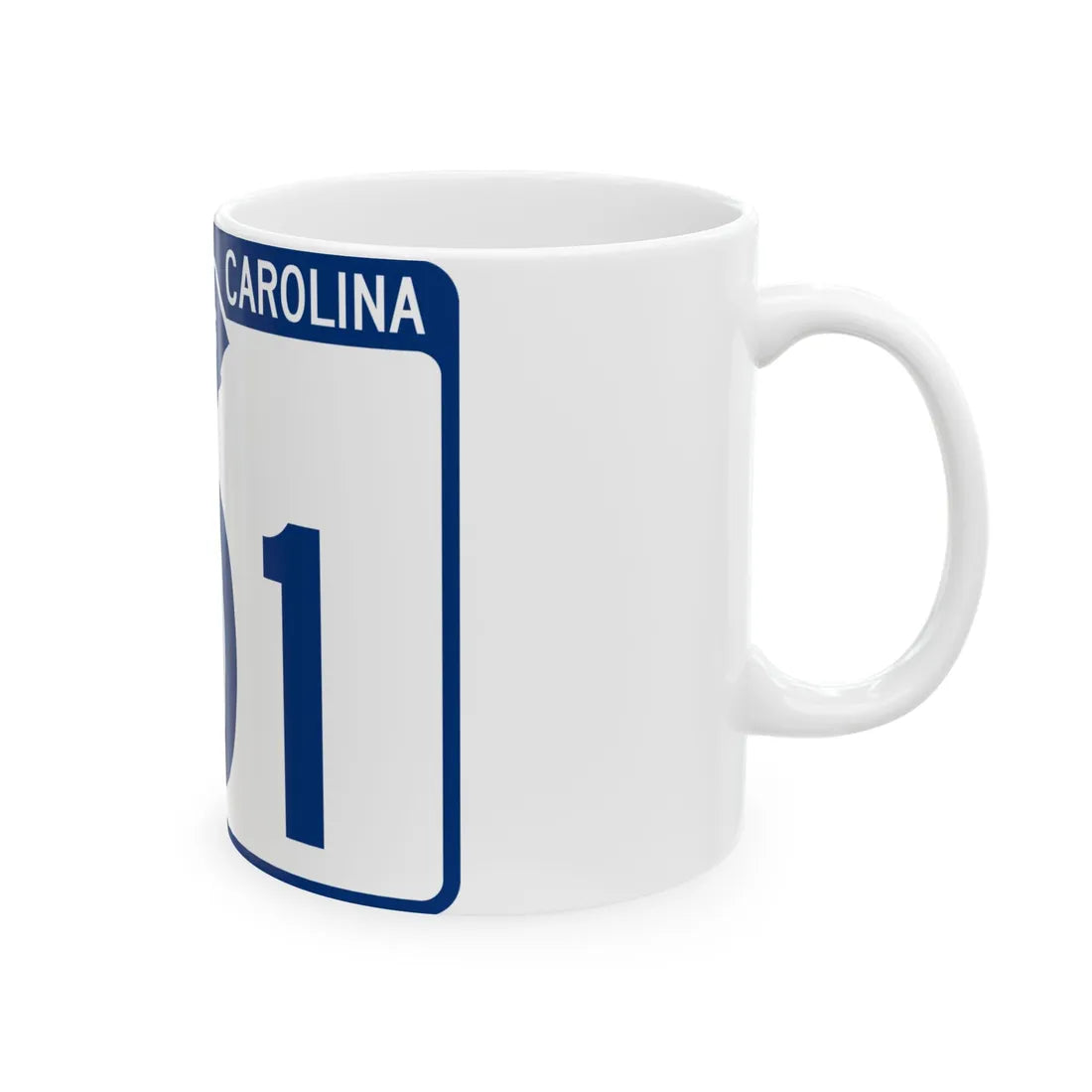 South Carolina 101 (South Carolina) (Road Sign) White Coffee Mug - Go Mug Yourself