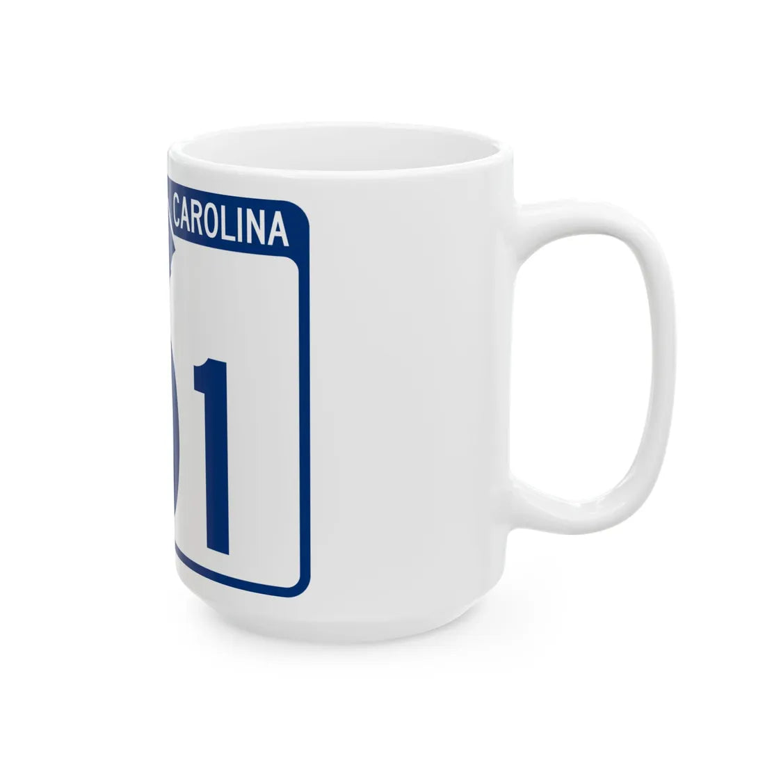 South Carolina 101 (South Carolina) (Road Sign) White Coffee Mug - Go Mug Yourself