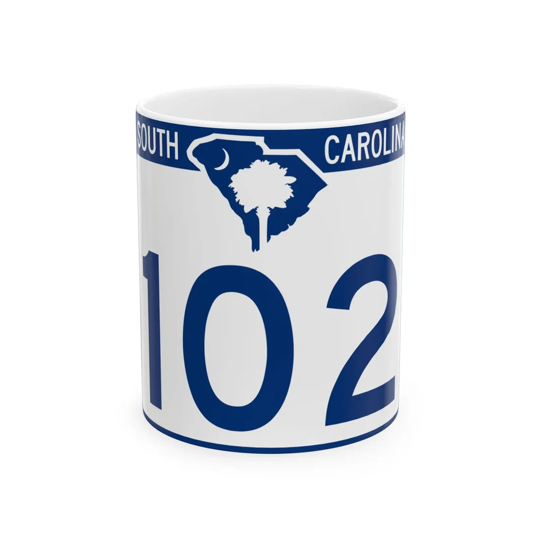 South Carolina 102 (South Carolina) (Road Sign) White Coffee Mug 11oz - Go Mug Yourself
