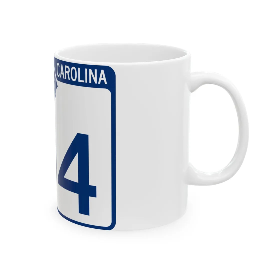 South Carolina 104 (South Carolina) (Road Sign) White Coffee Mug - Go Mug Yourself