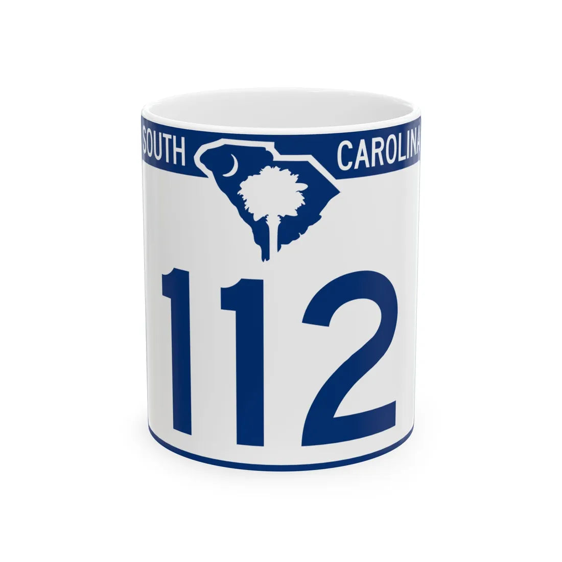 South Carolina 112 (South Carolina) (Road Sign) White Coffee Mug 11oz - Go Mug Yourself