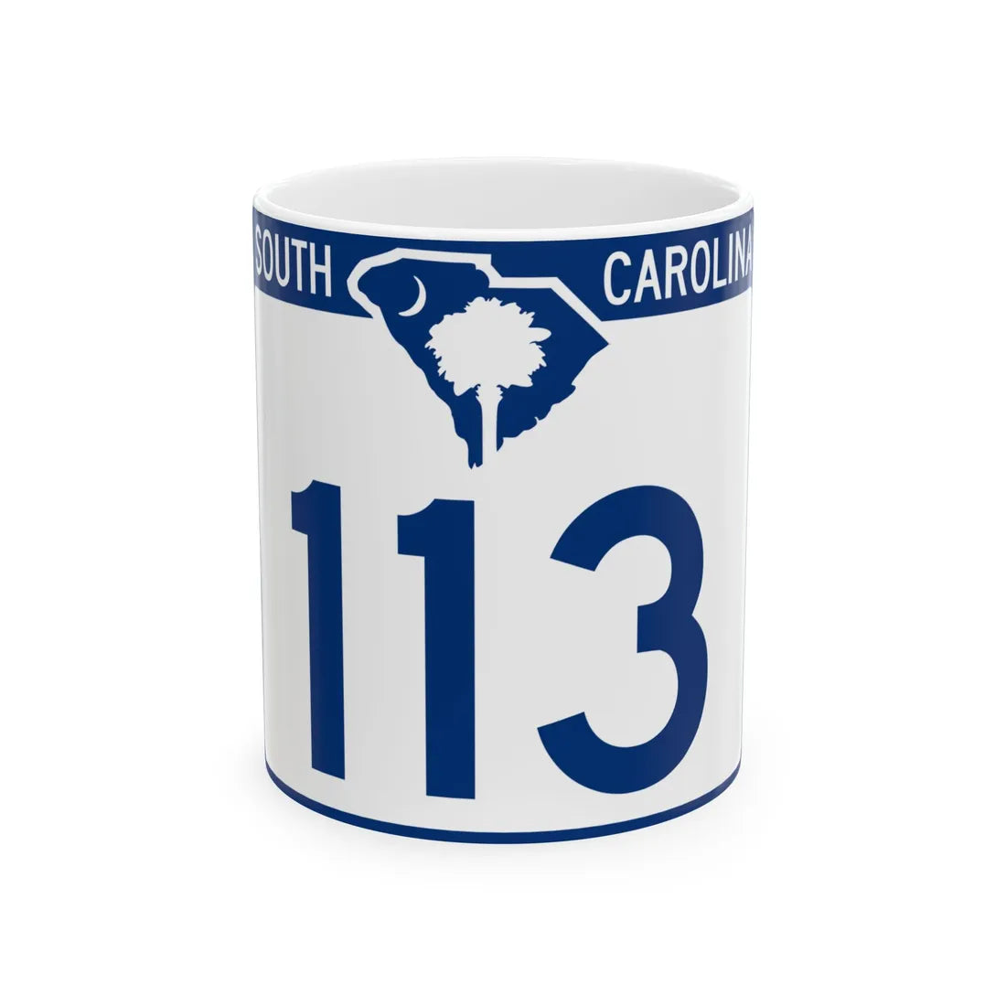 South Carolina 113 (South Carolina) (Road Sign) White Coffee Mug 11oz - Go Mug Yourself