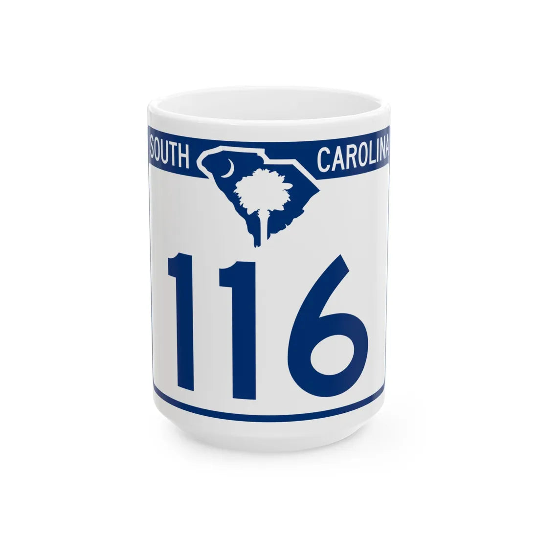 South Carolina 116 (South Carolina) (Road Sign) White Coffee Mug 15oz - Go Mug Yourself