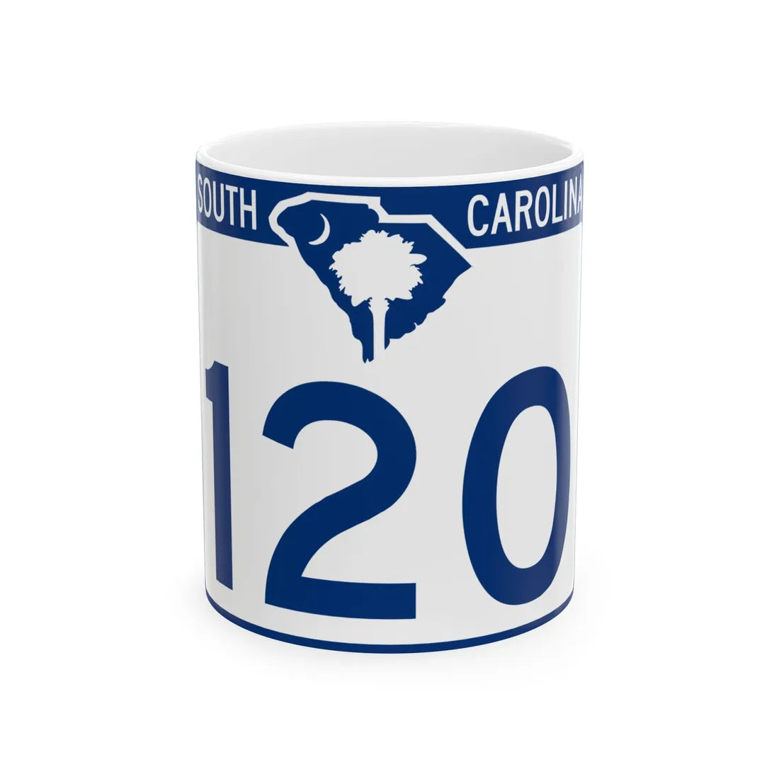 South Carolina 120 (South Carolina) (Road Sign) White Coffee Mug 11oz - Go Mug Yourself