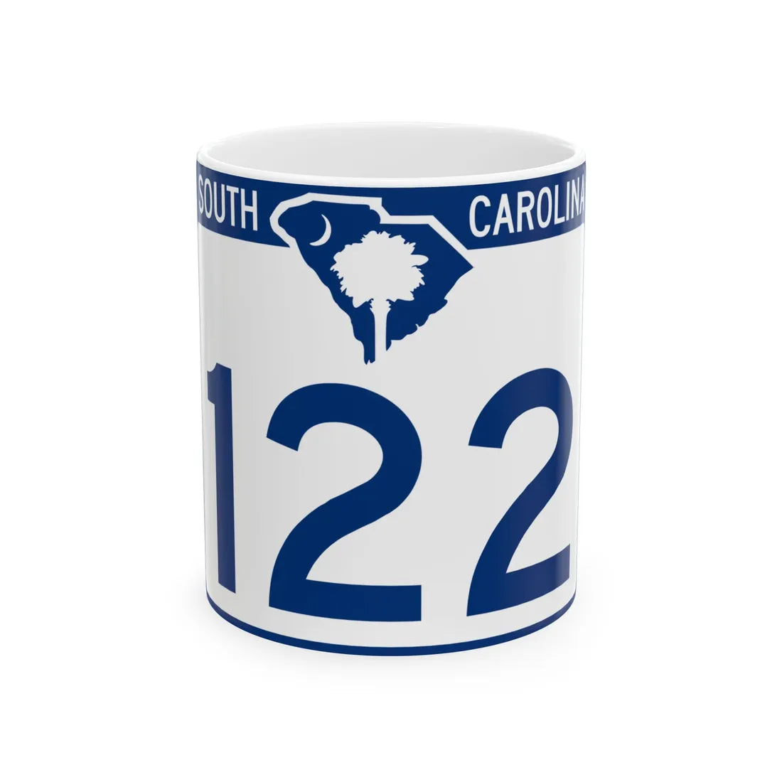 South Carolina 122 (South Carolina) (Road Sign) White Coffee Mug 11oz - Go Mug Yourself