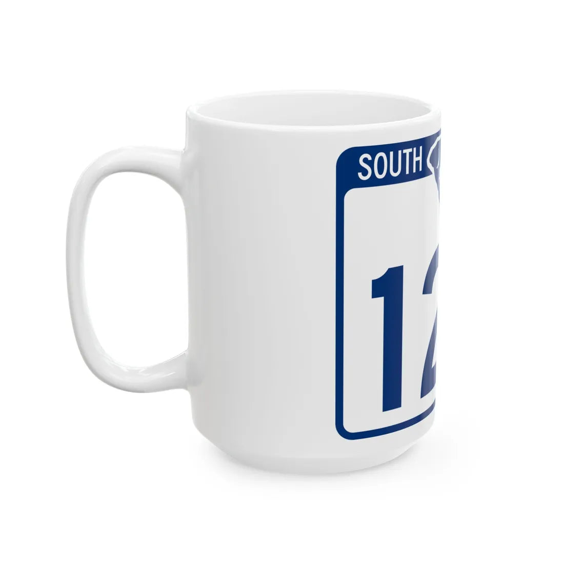 South Carolina 123 (South Carolina) (Road Sign) White Coffee Mug - Go Mug Yourself