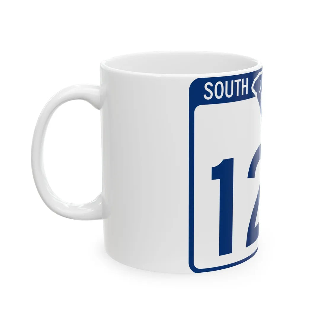 South Carolina 124 (South Carolina) (Road Sign) White Coffee Mug - Go Mug Yourself