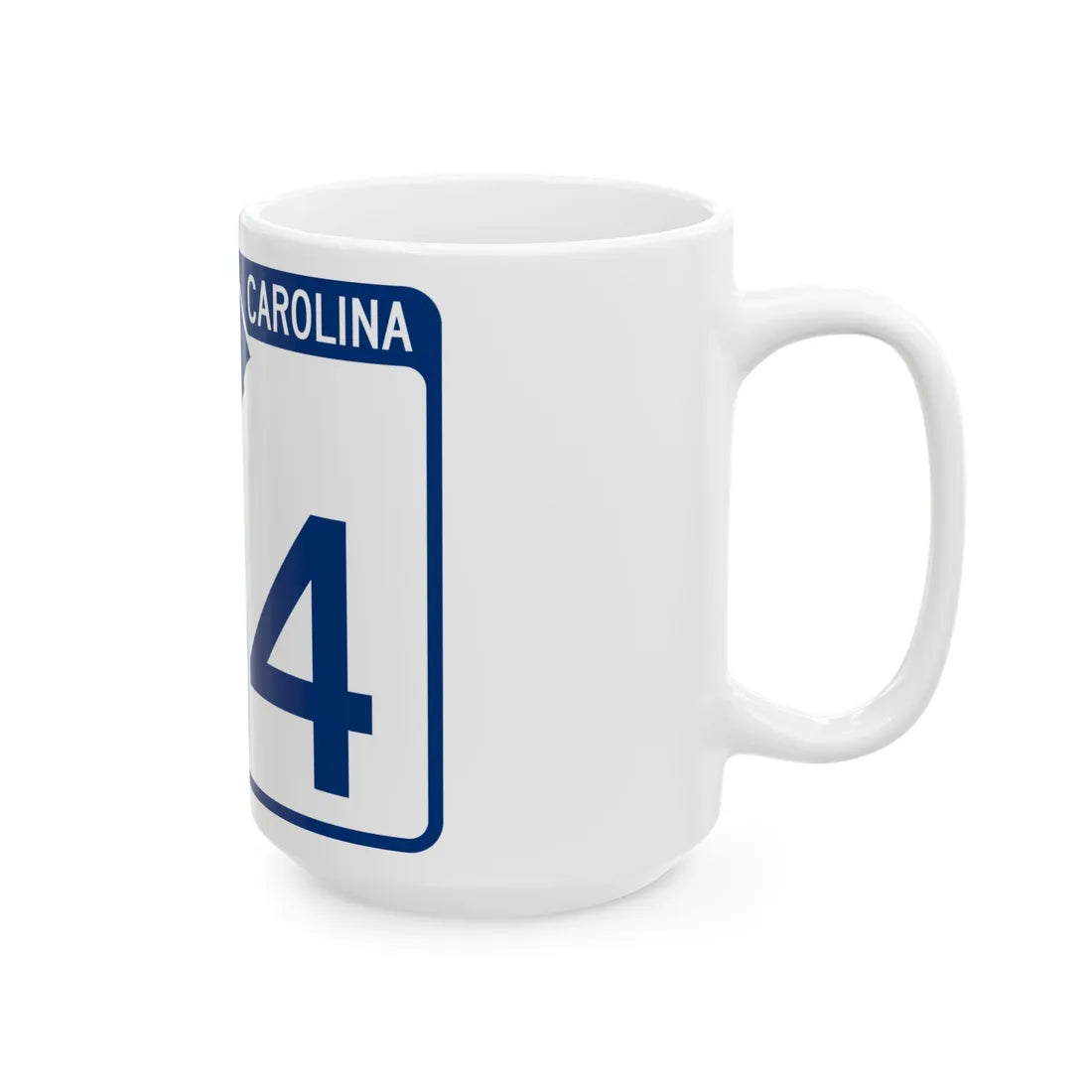 South Carolina 124 (South Carolina) (Road Sign) White Coffee Mug - Go Mug Yourself