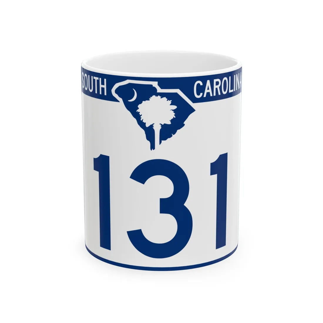 South Carolina 131 (South Carolina) (Road Sign) White Coffee Mug 11oz - Go Mug Yourself