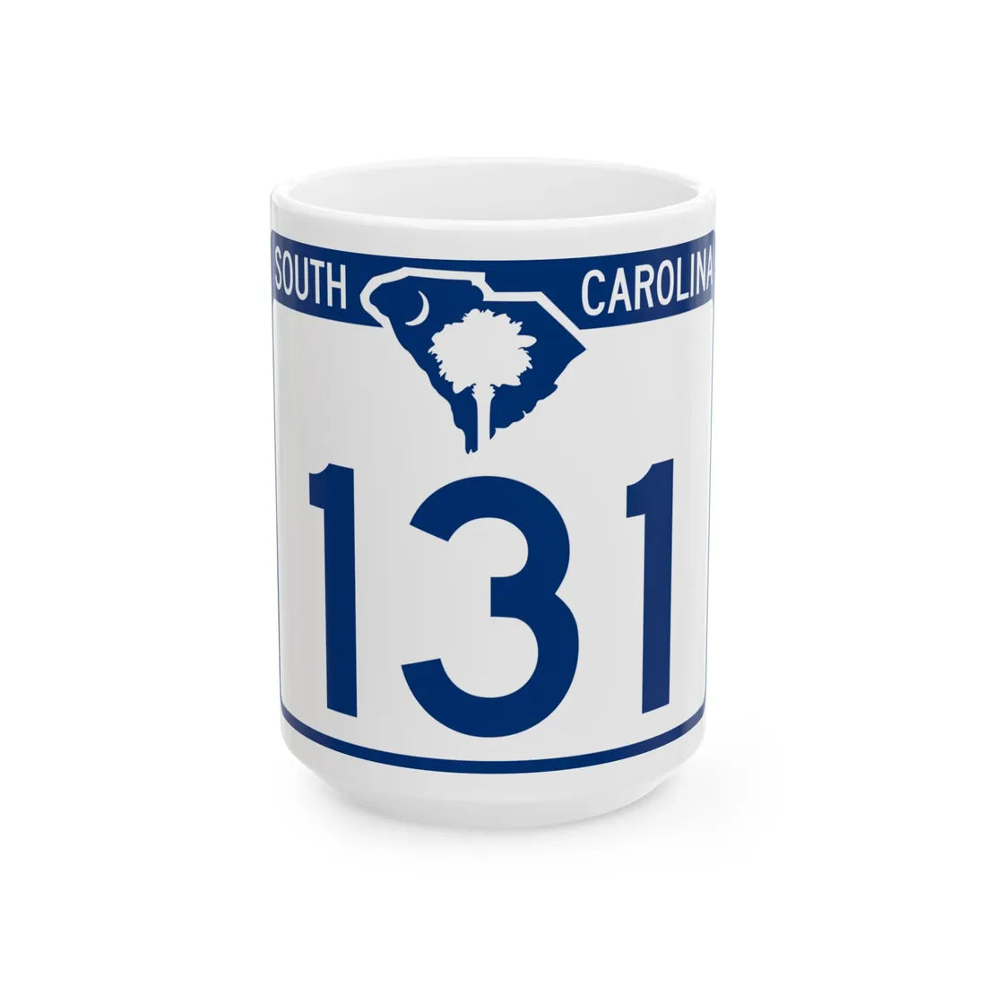 South Carolina 131 (South Carolina) (Road Sign) White Coffee Mug 15oz - Go Mug Yourself
