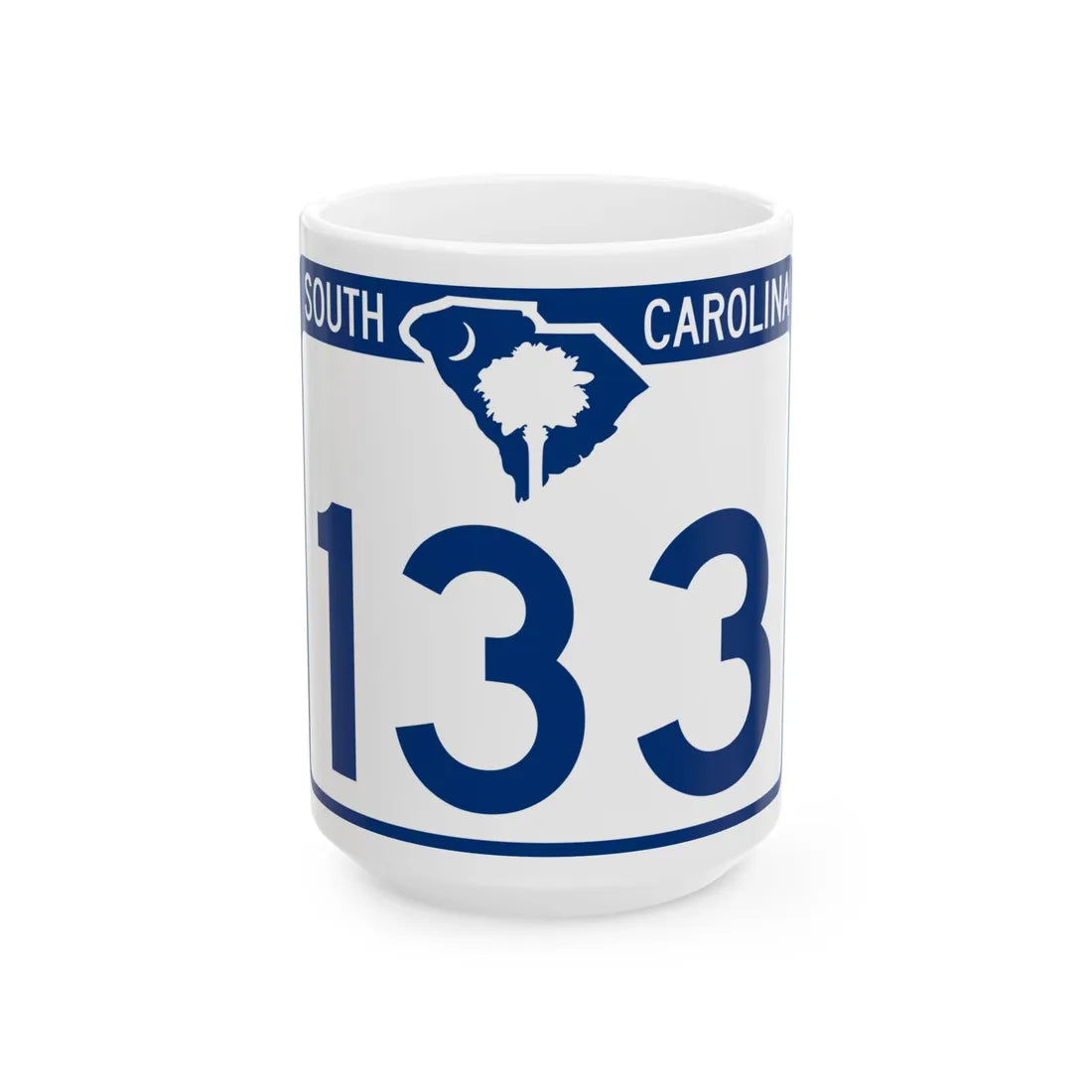 South Carolina 133 (South Carolina) (Road Sign) White Coffee Mug 15oz - Go Mug Yourself