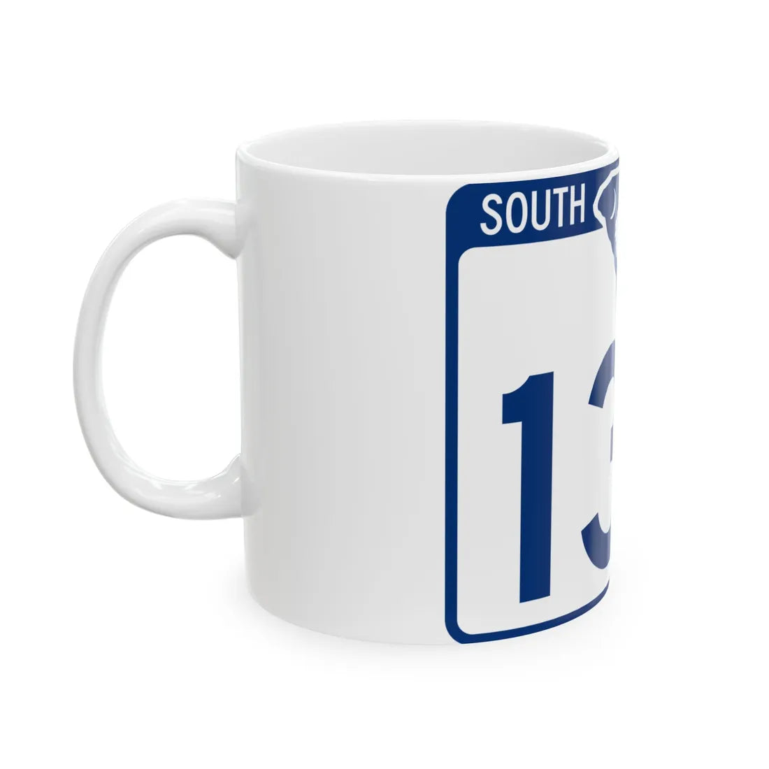 South Carolina 135 (South Carolina) (Road Sign) White Coffee Mug - Go Mug Yourself