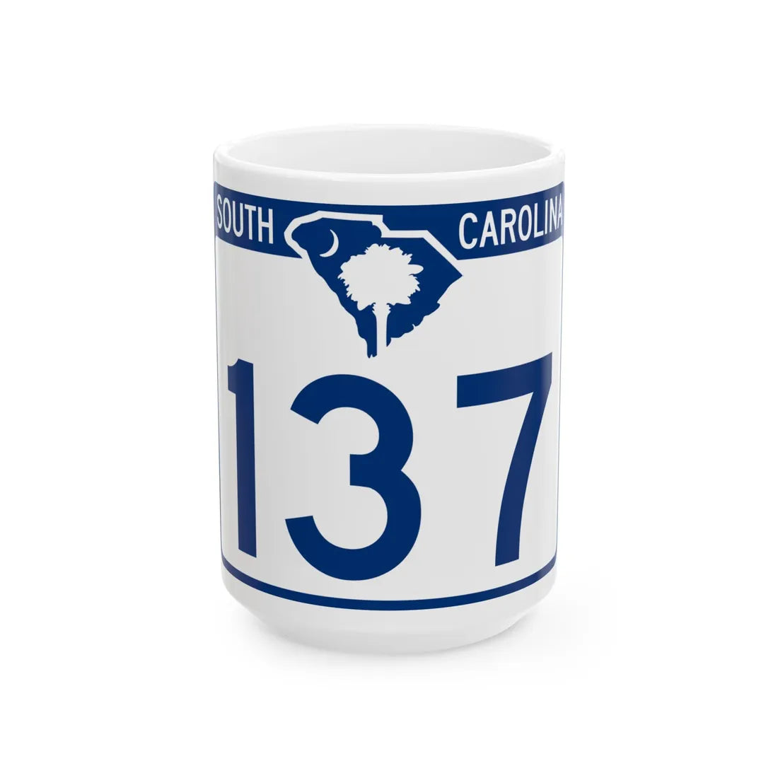 South Carolina 137 (South Carolina) (Road Sign) White Coffee Mug 15oz - Go Mug Yourself