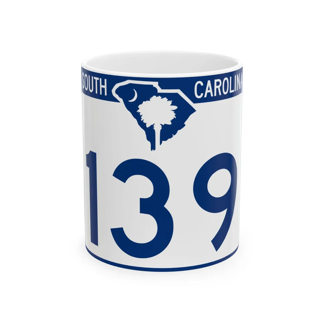 South Carolina 139 (South Carolina) (Road Sign) White Coffee Mug 11oz - Go Mug Yourself