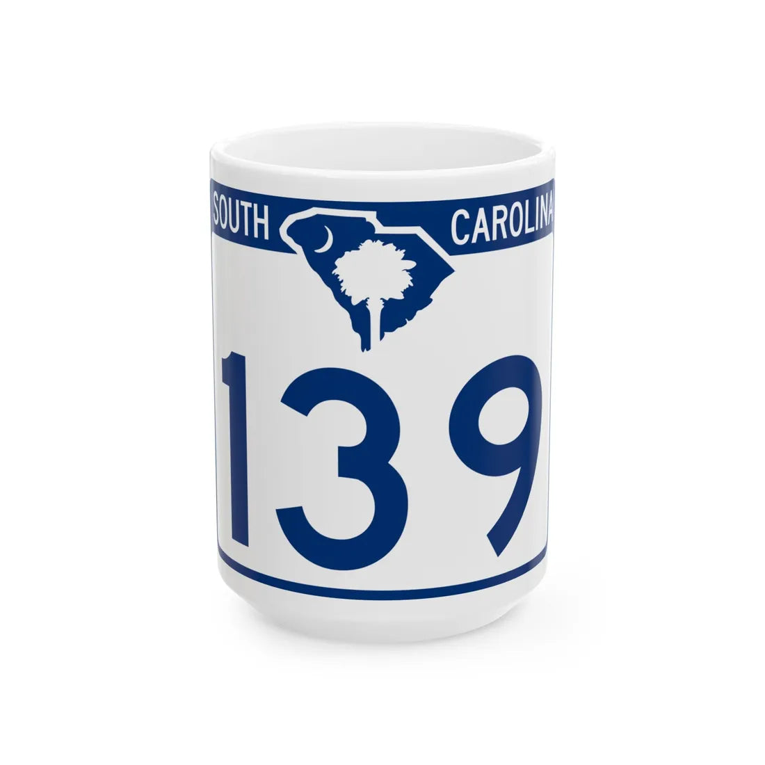 South Carolina 139 (South Carolina) (Road Sign) White Coffee Mug 15oz - Go Mug Yourself
