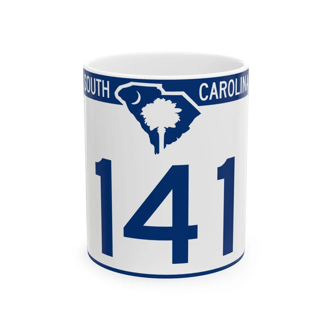 South Carolina 141 (South Carolina) (Road Sign) White Coffee Mug 11oz - Go Mug Yourself