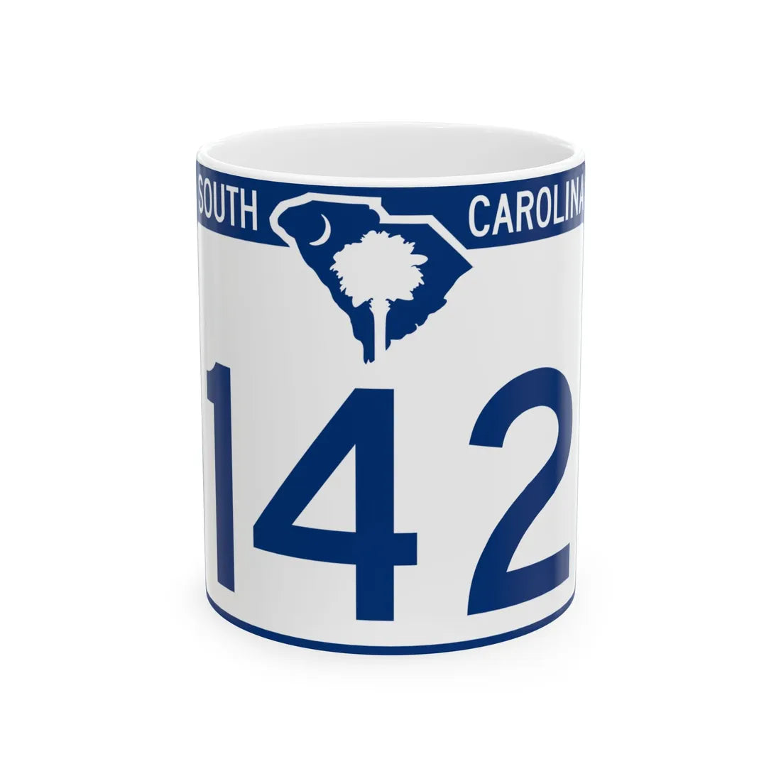 South Carolina 142 (South Carolina) (Road Sign) White Coffee Mug 11oz - Go Mug Yourself