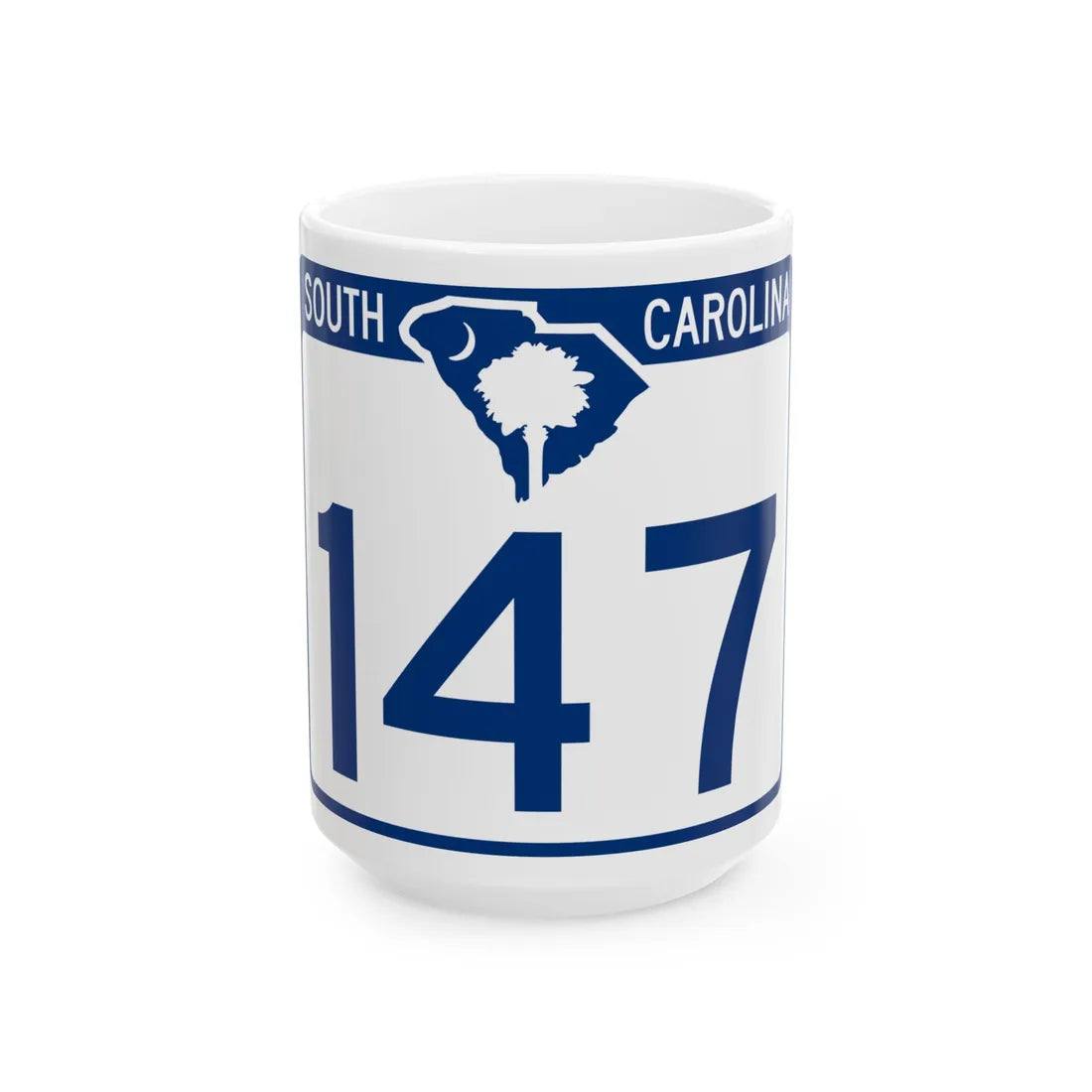 South Carolina 147 (South Carolina) (Road Sign) White Coffee Mug 15oz - Go Mug Yourself