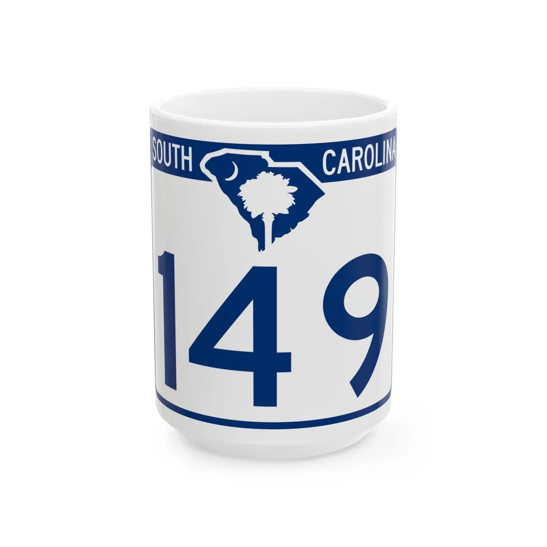 South Carolina 149 (South Carolina) (Road Sign) White Coffee Mug 15oz - Go Mug Yourself