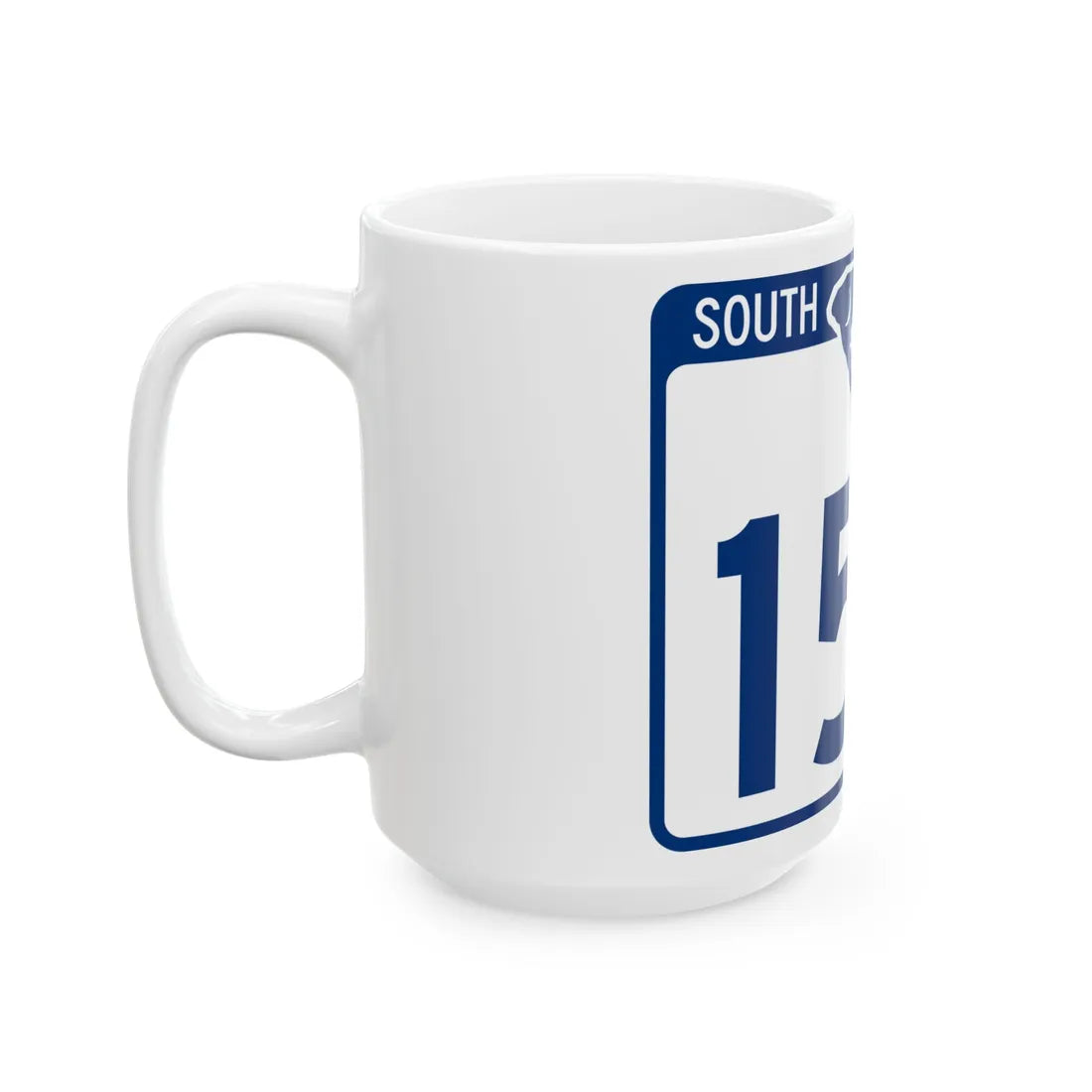 South Carolina 155 (South Carolina) (Road Sign) White Coffee Mug - Go Mug Yourself